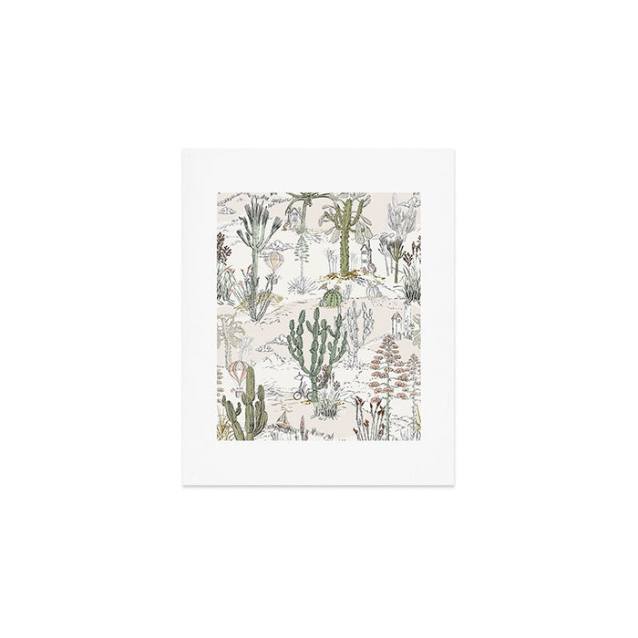 whimsical cactus landscape airy Art Print Gallery Image 1