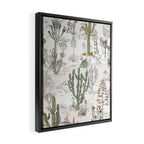 whimsical cactus landscape airy Framed Canvas Print Gallery Image 2