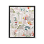 Wild animals hiding in the city Framed Canvas Print Gallery Image 6