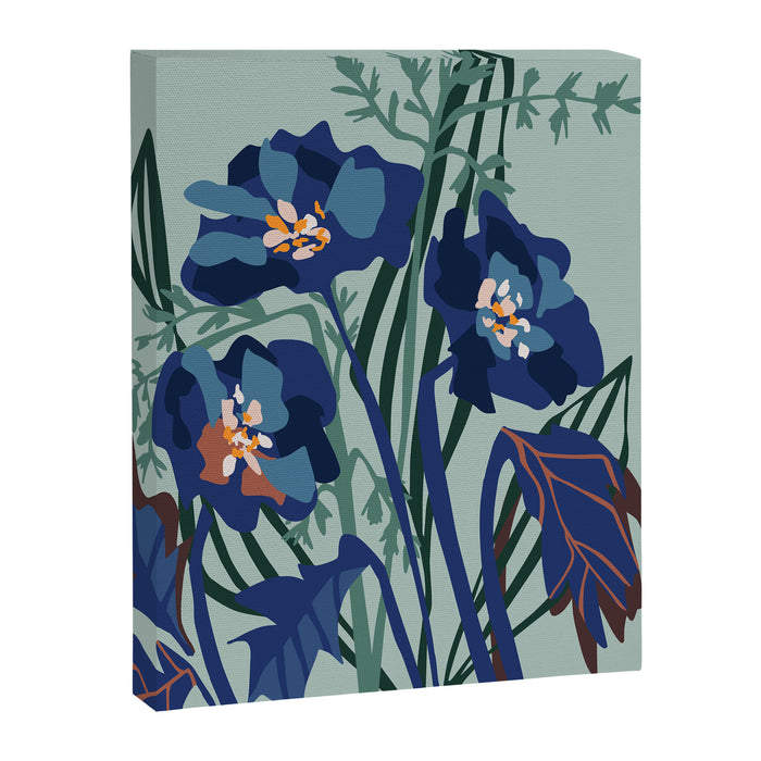 Wild flowers light â modern floral illustration Canvas Print Gallery Image 1