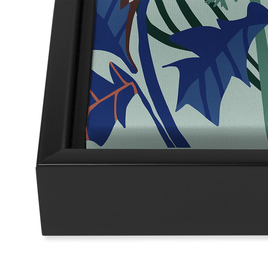 Wild flowers light â modern floral illustration Framed Canvas Print Gallery Image 3