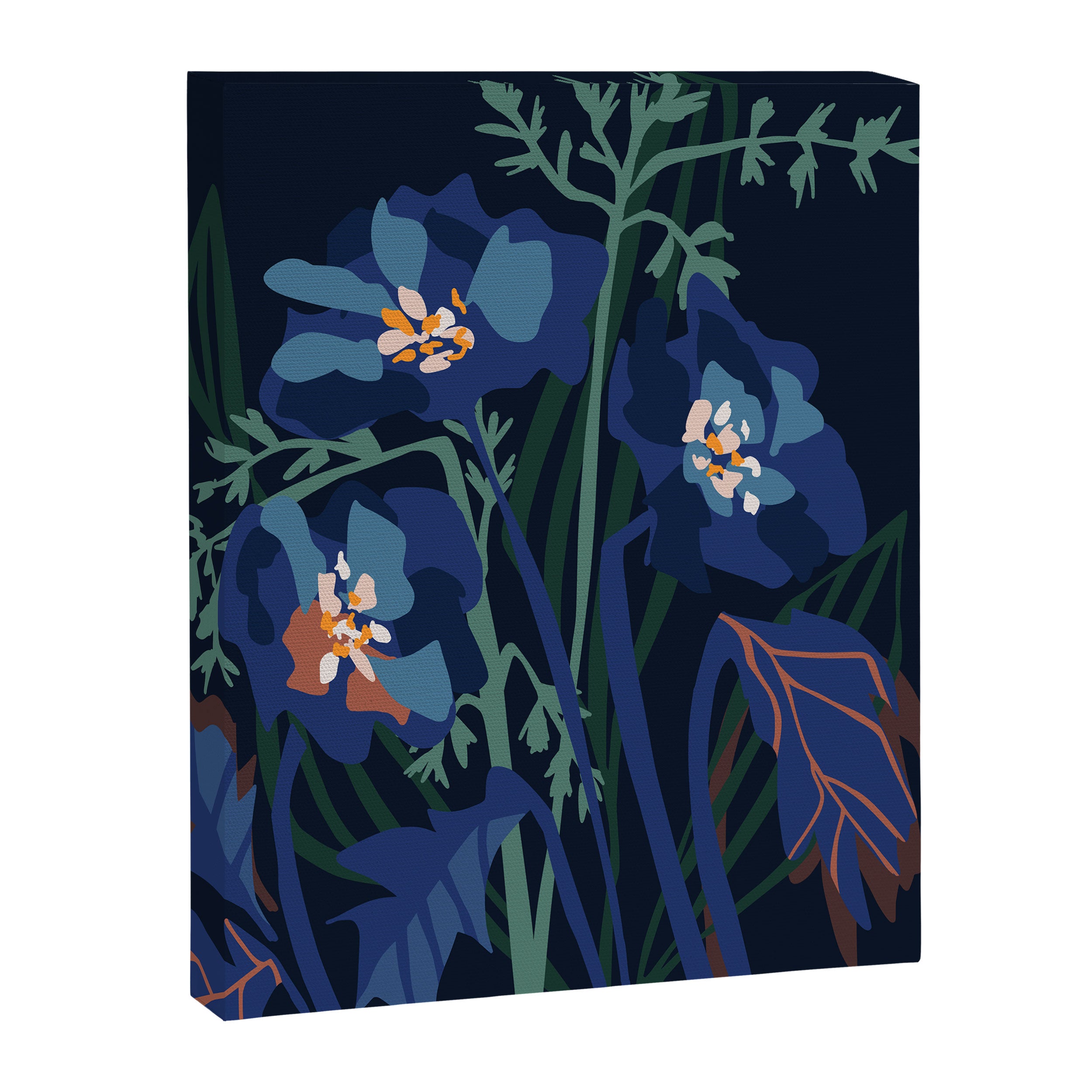 Wild flowers â modern floral illustration Canvas Print Gallery Image 6