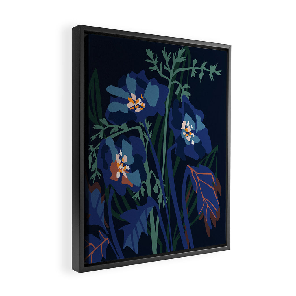 Wild flowers â modern floral illustration Framed Canvas Print Gallery Image 2