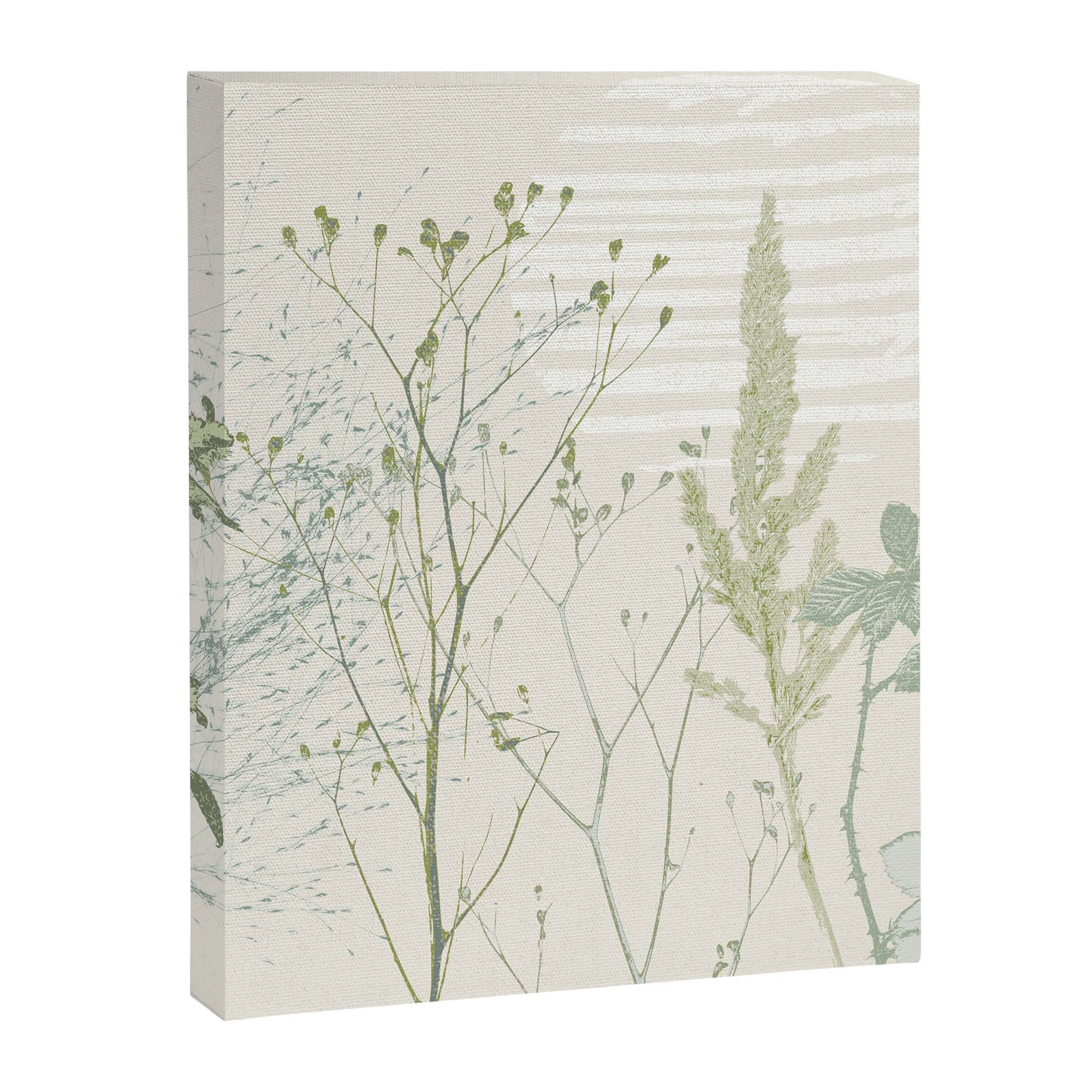 Wild Meadow Plant based calming atmosphere natural green Canvas Print Gallery Image 6