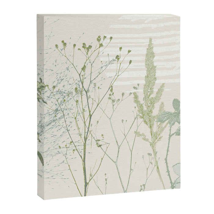 Wild Meadow Plant based calming atmosphere natural green Canvas Print Gallery Image 1
