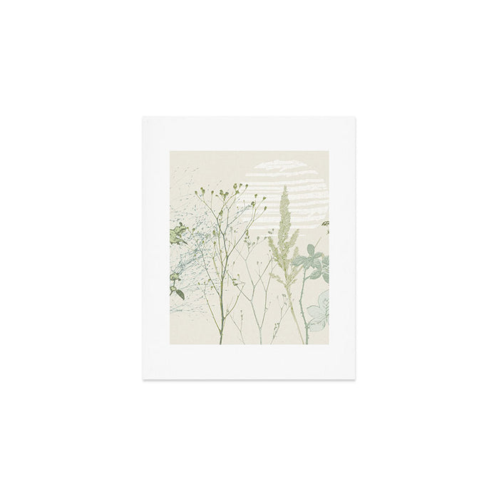Wild Meadow Plant based calming atmosphere natural green Art Print Gallery Image 1