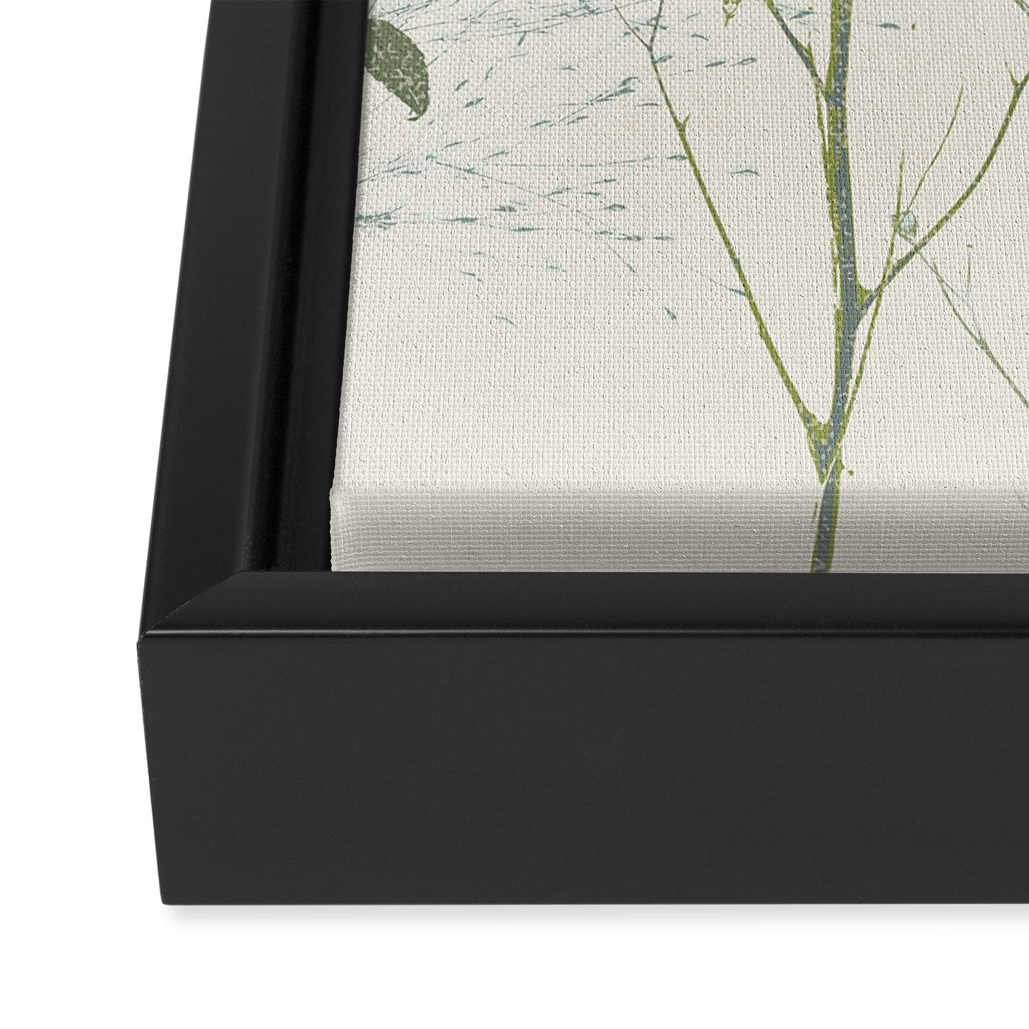 Wild Meadow Plant based calming atmosphere natural green Framed Canvas Print Gallery Image 3