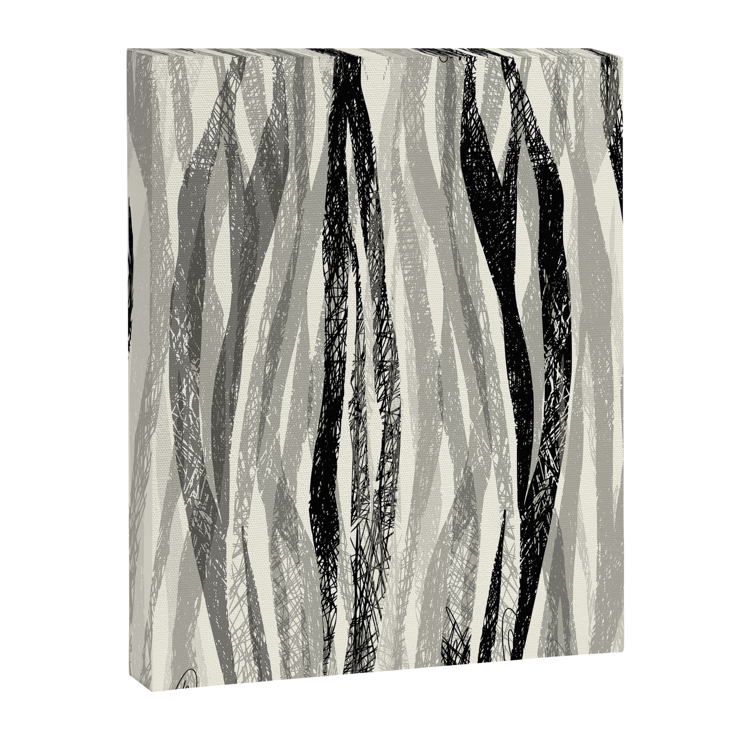 Wildlife Safari animal print black and white Canvas Print Gallery Image 6