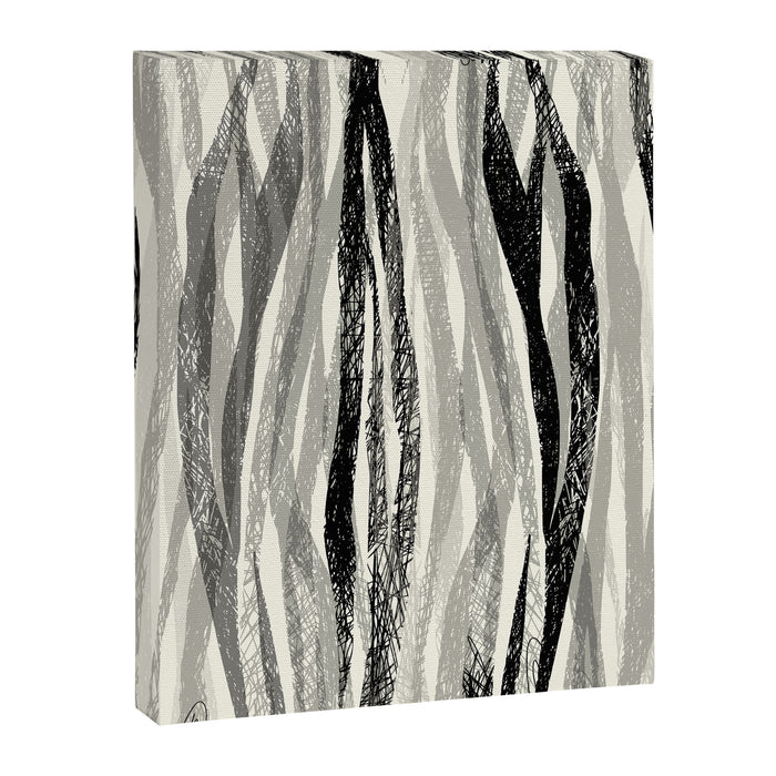 Wildlife Safari animal print black and white Canvas Print Gallery Image 1