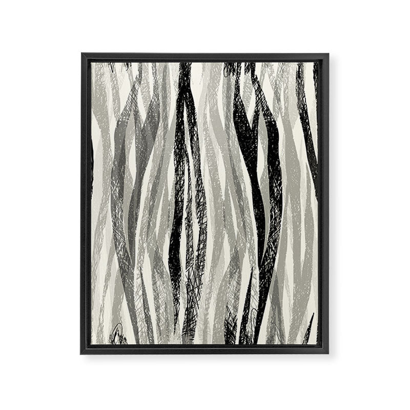 Wildlife Safari animal print black and white Framed Canvas Print Gallery Image 6