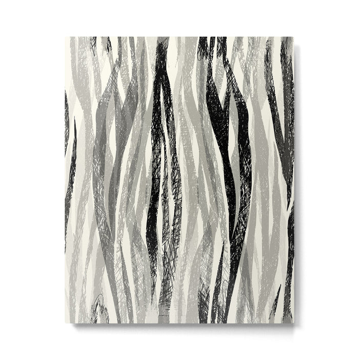 Wildlife Safari animal print black and white Metal Print Gallery Image 1