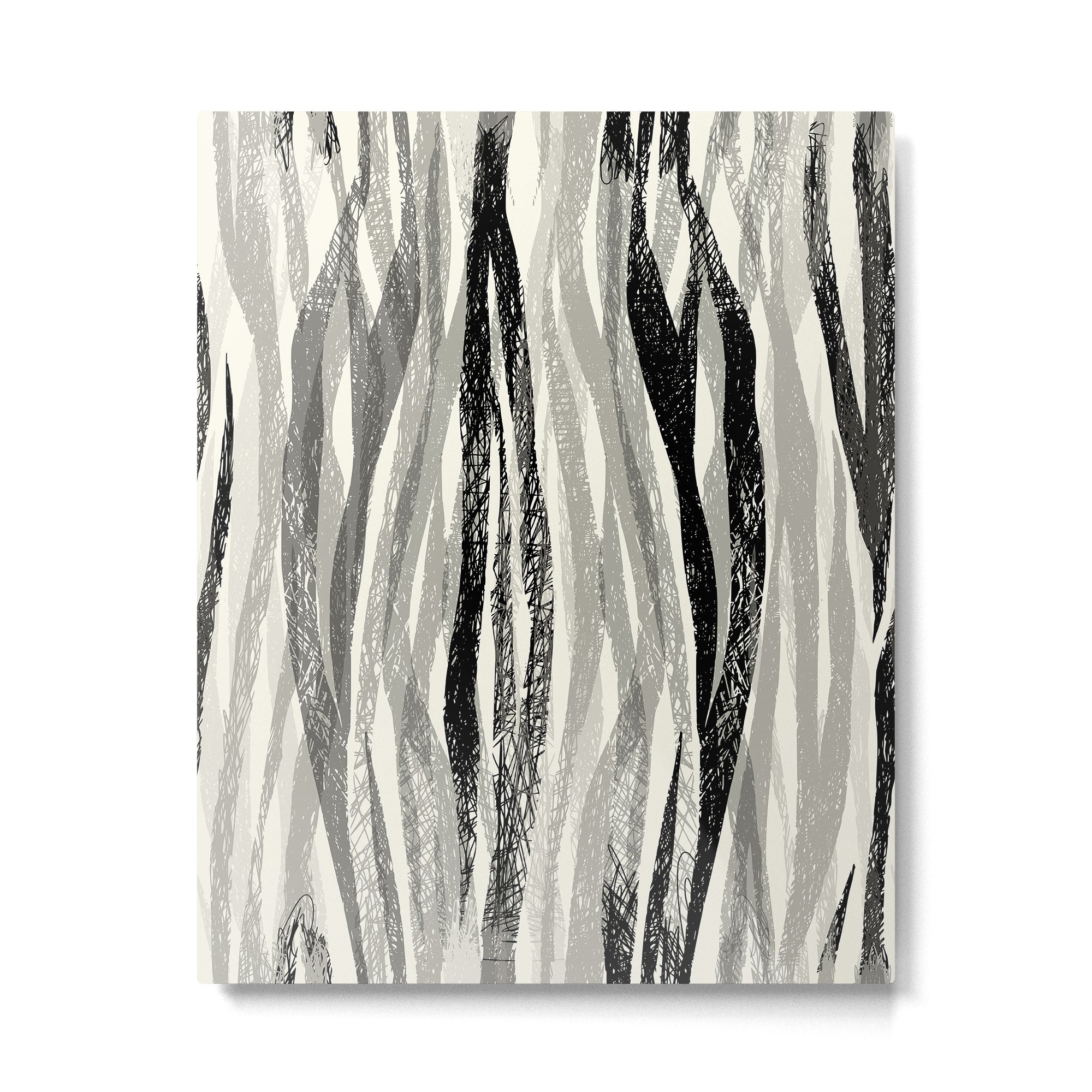 Wildlife Safari animal print black and white Metal Print Gallery Image 4