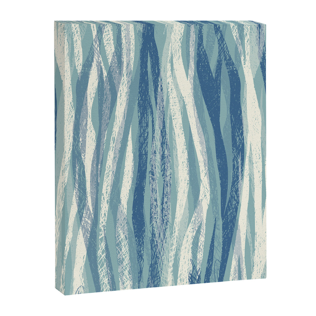 Wildlife Safari animal print blue Canvas Print Gallery Image 6
