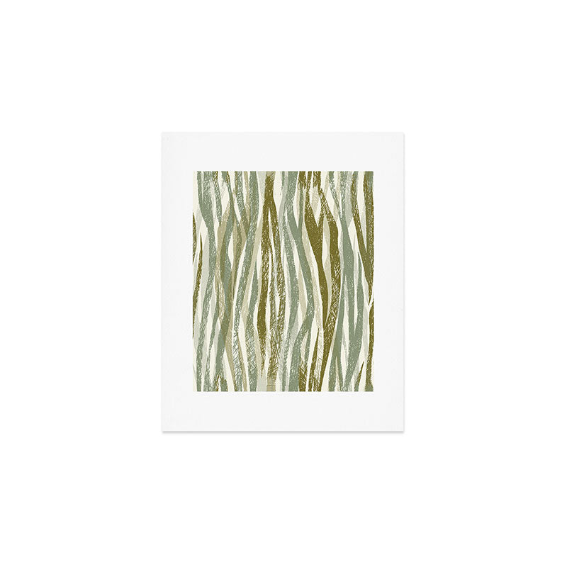 Wildlife Safari animal print green Art Print Gallery Image 1