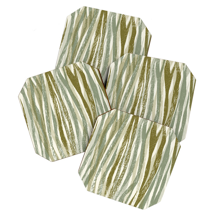 Wildlife Safari animal print green Coaster Gallery Image 1