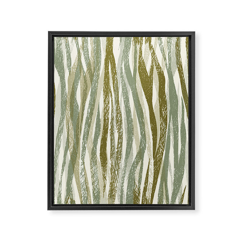 Wildlife Safari animal print green Framed Canvas Print Gallery Image 6