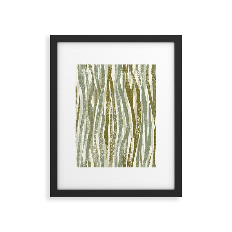 Wildlife Safari animal print green Framed Art Print Gallery Image 5