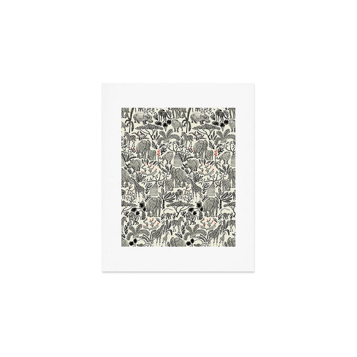 Wildlife Safari black ´n white Art Print Gallery Image 1