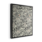 Wildlife Safari black ´n white Framed Canvas Print Gallery Image 2