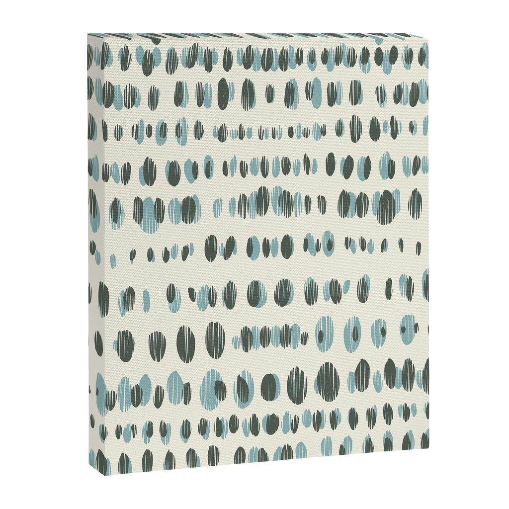 Wildlife Safari Dots blue Canvas Print Gallery Image 8