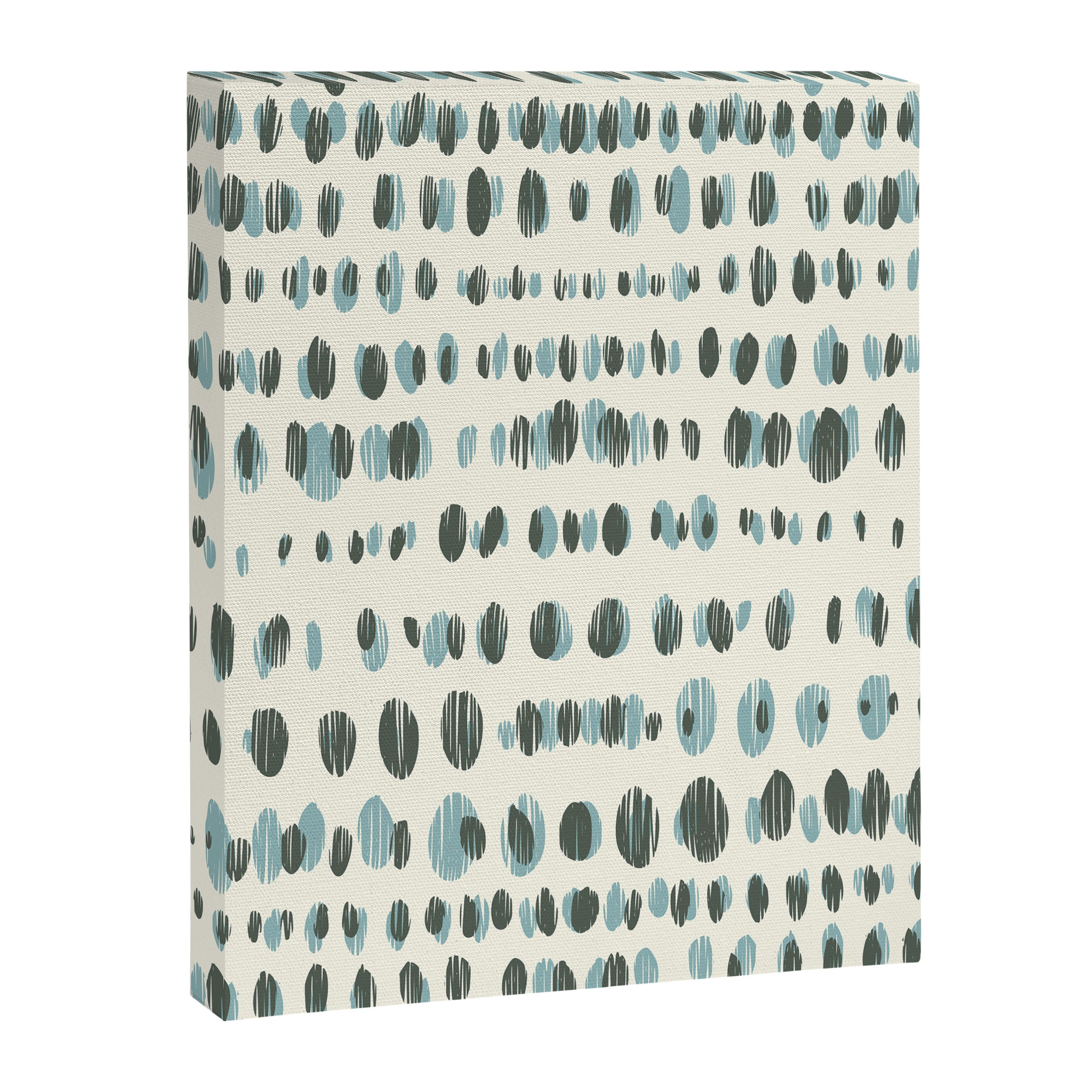 Wildlife Safari Dots blue Canvas Print Gallery Image 8