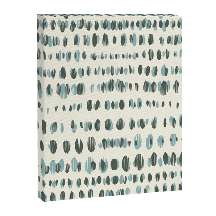 Wildlife Safari Dots blue Canvas Print Gallery Image 1