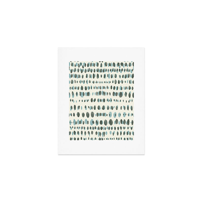 Wildlife Safari Dots blue Art Print Gallery Image 1
