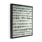 Wildlife Safari Dots blue Framed Canvas Print Gallery Image 2