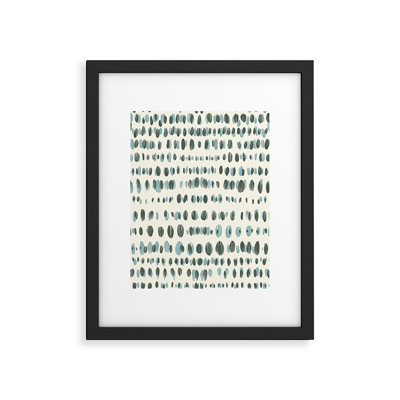 Wildlife Safari Dots blue Framed Art Print Gallery Image 6