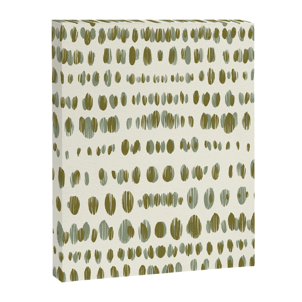 Wildlife Safari Dots green Canvas Print Gallery Image 8