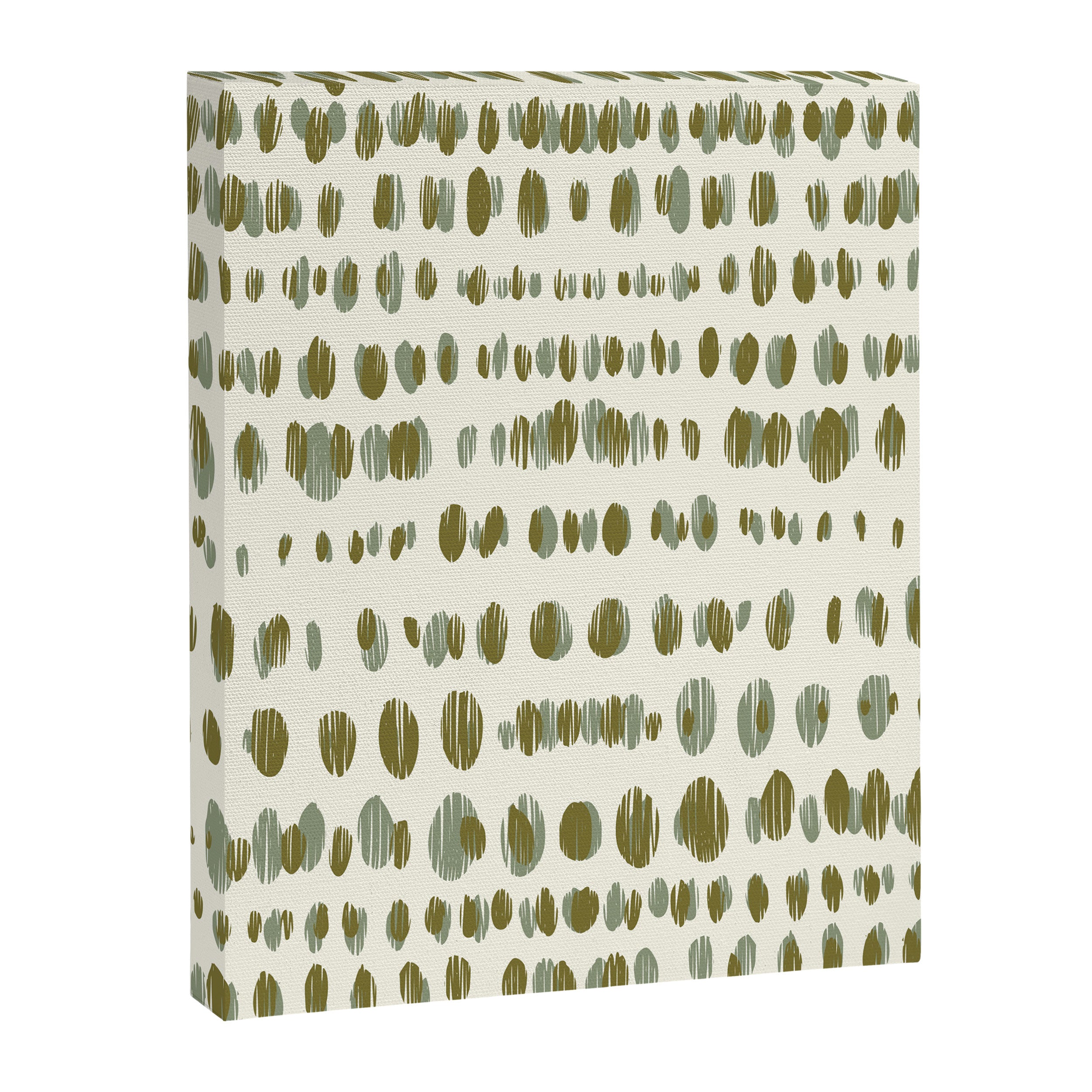 Wildlife Safari Dots green Canvas Print Gallery Image 8