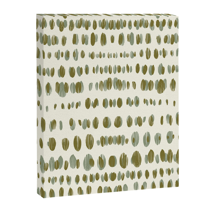 Wildlife Safari Dots green Canvas Print Gallery Image 1