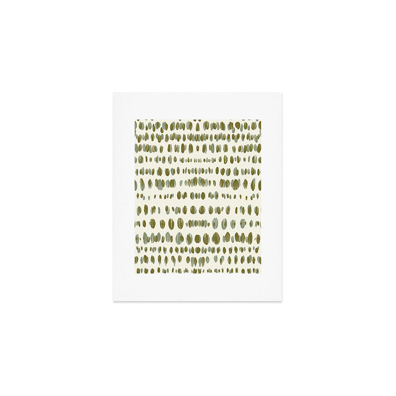 Wildlife Safari Dots green Art Print Gallery Image 1