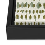 Wildlife Safari Dots green Framed Canvas Print Gallery Image 3