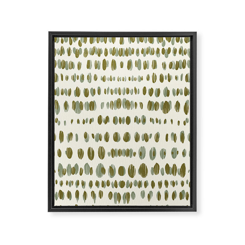 Wildlife Safari Dots green Framed Canvas Print Gallery Image 8