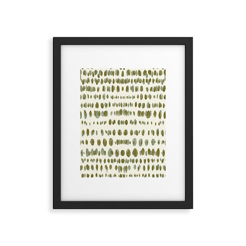 Wildlife Safari Dots green Framed Art Print Gallery Image 6