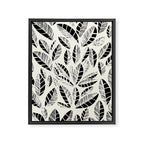 Wildlife Safari Laeves black ´n white Framed Canvas Print Gallery Image 8