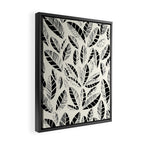 Wildlife Safari Laeves black ´n white Framed Canvas Print Gallery Image 2