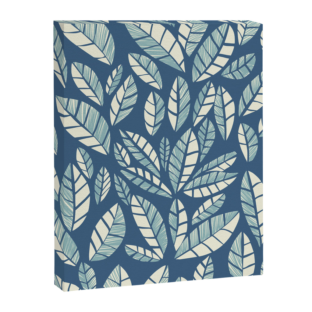 Wildlife Safari Laeves blue Canvas Print Gallery Image 8