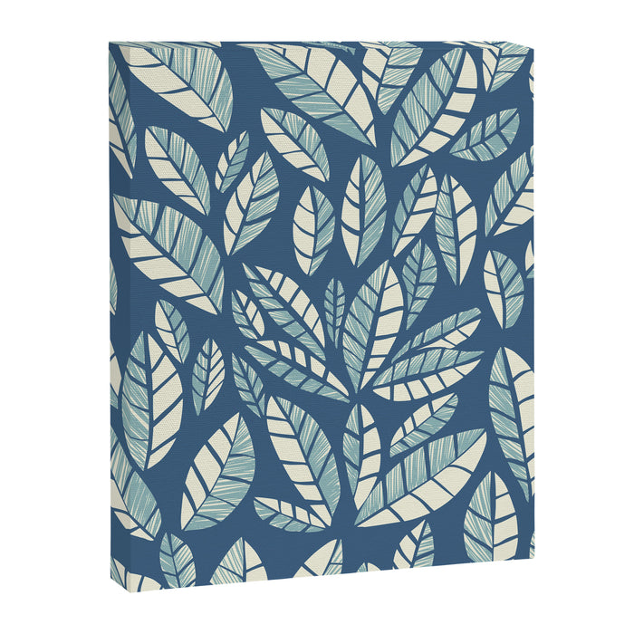 Wildlife Safari Laeves blue Canvas Print Gallery Image 1