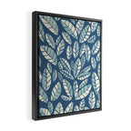 Wildlife Safari Laeves blue Framed Canvas Print Gallery Image 2