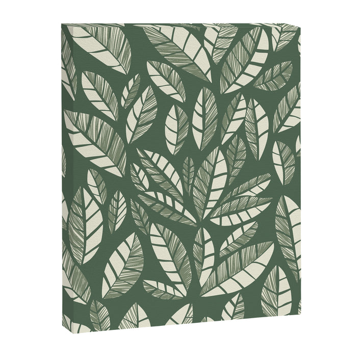 Wildlife Safari Laeves green Canvas Print Gallery Image 1