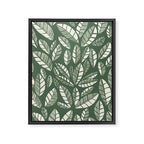 Wildlife Safari Laeves green Framed Canvas Print Gallery Image 8
