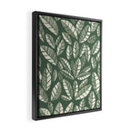 Wildlife Safari Laeves green Framed Canvas Print Gallery Image 2