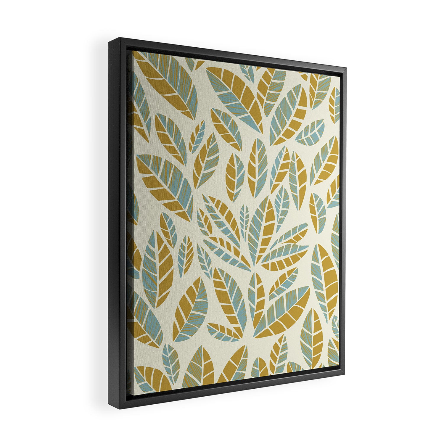 Wildlife Safari Laeves moss Framed Canvas Print Gallery Image 2