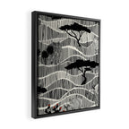 Wildlife Safari Savannah black ´n white Framed Canvas Print Gallery Image 2
