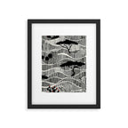 Wildlife Safari Savannah black ´n white Framed Art Print Gallery Image 6