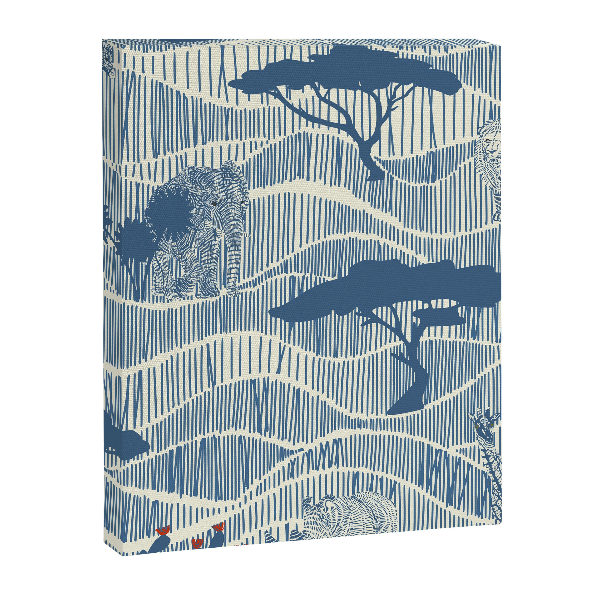 Wildlife Safari Savannah blue Canvas Print Gallery Image 8