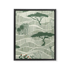 Wildlife Safari Savannah green Framed Canvas Print Gallery Image 8