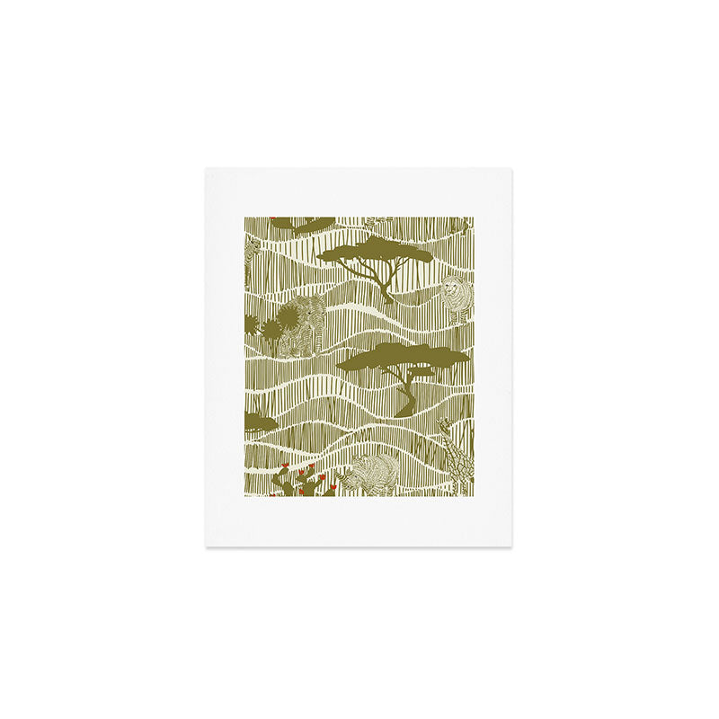 Wildlife Safari Savannah moss Art Print Gallery Image 1